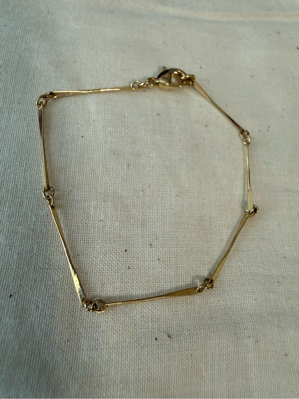 Gold Link Bar Bracelet  7”- Women Jewelry